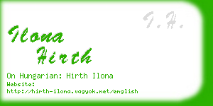 ilona hirth business card